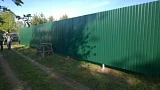 Забор из профнастила зеленый цвет 50 м